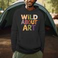 Wild About Art Books Animal Safari Children's Art Teacher Men Hoodie Wild About Art Books Animal Safari Children's Art Teacher Men Hoodie