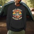 Wild About Reading Bruh Cool Leopard Animal Cheetah Book Men Hoodie