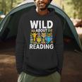 Wild About Reading Safari Animals Books Teacher Student Men Hoodie Wild About Reading Safari Animals Books Teacher Student Men Hoodie