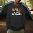 Wild About Reading Teacher Reading Books Back To School Men Hoodie