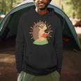 Wildlife Forest Animal Book Reading Bookworm Hedgehog Men Hoodie Wildlife Forest Animal Book Reading Bookworm Hedgehog Men Hoodie