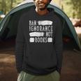 Women's Ban Ignorance Not Books Banned Book Lover Reading Enthusiast Men Hoodie