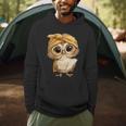 Women's Cute Wise Owl Reading Book With Headscarf Men Hoodie Women's Cute Wise Owl Reading Book With Headscarf Men Hoodie