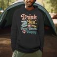 Women's Drink Tea Read Books Nerd Book Reader Book Reading Lover Men Hoodie