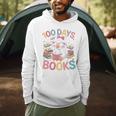 100 Days In The Books Goose Reading 100th Day Of School Men Hoodie