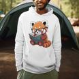Book Reading Red Panda Reader Animal Cute Red Panda Premium Tri-Blend Men Hoodie