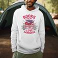 Books Are My Love Language Retro Bookish Pink Valentine Men Hoodie