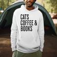 Cats Coffee And Books Men Hoodie