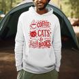 Coffee Cats And Books Lover Reading Men Hoodie