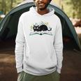 Cute Cat On Book Fun Flower Feline Pet Lover Premium Tri-Blend Men Hoodie