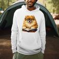 Cute Dog Pomeranian Reading Book Premium Tri-Blend Men Hoodie