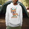 Cute Fox Smart Nerdy 1st Day School Teachers Students Books Men Hoodie