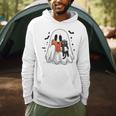 Cute Halloween Ghost Reading Book Men Hoodie