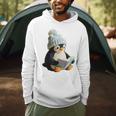 Cute Penguin Reading Book Faux-Crochet Print Men Hoodie Cute Penguin Reading Book Faux-Crochet Print Men Hoodie