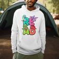 Dinosaur Read Book Lover Dino Reading Kids Premium Tri-Blend Men Hoodie