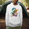 Dragons And Books Watercolor Fantasy Dragon Lover Theme Men Hoodie