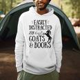 Goat Quote Easily Distracted By Goats And Books Lover Men Hoodie Goat Quote Easily Distracted By Goats And Books Lover Men Hoodie
