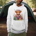 Highland Cow Book Floral Bookworm Librarian Cute Easter Day Men Hoodie Highland Cow Book Floral Bookworm Librarian Cute Easter Day Men Hoodie