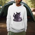 I'm An Indoor Cat Cute Witch Kitten With Books And Candles Men Hoodie