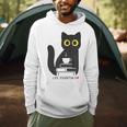 Life Essentials Witty Grungy Noisy Book Tea And Cat Men Hoodie