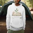 Lost In Stories Aesthetic Book And Growing Plant Tee Men Hoodie