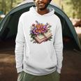 Open Book With Colorful Flowers For Readers Men Hoodie Open Book With Colorful Flowers For Readers Men Hoodie