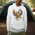 Owl With Pride Flag Book Lover Rainbow Library Men Hoodie
