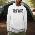 Rain Coffee And A Good Book Reading Lover Men Hoodie