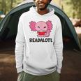 Readalotl Love Axolotls Reading Books And Axolotls Men Hoodie