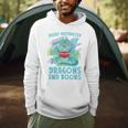 Reading Books Easily Distracted By Dragons And Books Men Hoodie