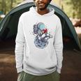 Reading Read Books Reader Nerd Cartoon Astronaut Moon Men Hoodie