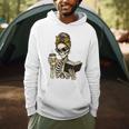 Skeleton Girl Drinking Coffee And Reading Book Men Hoodie