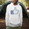Thumbs Up Like Face Book Icon Men Hoodie