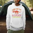 Unearth a Story Summer Reading 2026 Triceratops Dino Book Men Hoodie