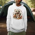Vintage Ghost Book Reading Pumpkin Gothic Halloween Teachers Men Hoodie