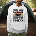 Women's Book Mom Cat Lover Reading With My Felline Sidekick Men Hoodie