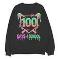 100 Days Of School Baseball Ice Cream Drip 100th Day Player Unisex Sweatshirt