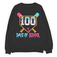 100 Days Of School Baseball Ice Cream Drip 100th Day School Unisex Sweatshirt 100 Days Of School Baseball Ice Cream Drip 100th Day School Unisex Sweatshirt