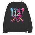 12th Birthday Boys Baseball Ice Cream Drip Boys Baseball Unisex Sweatshirt
