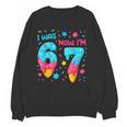 I Was 6 Now I'm 7 67 Birthday Baseball Drip 7 Year Old Unisex Sweatshirt I Was 6 Now I'm 7 67 Birthday Baseball Drip 7 Year Old Unisex Sweatshirt