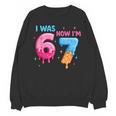 I Was 6 Now I'm 7 Meme Six Seven Baseball 7th Birthday Unisex Sweatshirt I Was 6 Now I'm 7 Meme Six Seven Baseball 7th Birthday Unisex Sweatshirt
