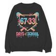 67 33 Days Of School Baseball Drip 100 Days Of School Unisex Sweatshirt