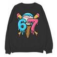 67 Baseball Ice Cream Drip Player Unisex Sweatshirt