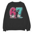 67 Ice Cream Drip Baseball Gen Alpha Slang Six Seven Meme Unisex Sweatshirt