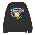 67 Ice Cream Drip Baseball Meme Six Seven Gen Alpha Slang Unisex Sweatshirt