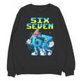 67 Six Seven 6-7 Italian Brainrot Kids Baseball Meme Unisex Sweatshirt