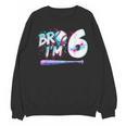 6th Birthday Boy Bro I'm 6 Year Old Baseball Ice Cream Drip Unisex Sweatshirt 6th Birthday Boy Bro I'm 6 Year Old Baseball Ice Cream Drip Unisex Sweatshirt