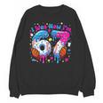 7th Birthday I Was 6 Now I'm 7 Baseball Ice Cream Drip Unisex Sweatshirt