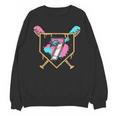 7th Birthday Baseball Bat Ice-Cream Drip 7yrs Old Boys Girls Unisex Sweatshirt