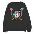 8th Birthday Baseball Bat Ice-Cream Drip 8yrs Old Boys Girls Unisex Sweatshirt